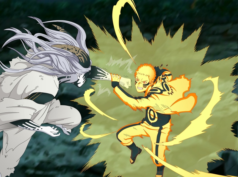 Naruto, festival, manga, outdoors, Kurama Yin-Yang Mode, Nanadaime Hokage, god, human representation, Momoshiki, sky, flowering plant, war, ninja, oriental