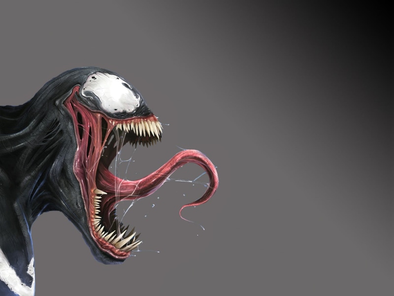 cut out, Venom, 720P, Spider-Man, marvel, gray, gray background, creativity, illustration, indoors, young adult, nature, adult, people, Marvel Comics