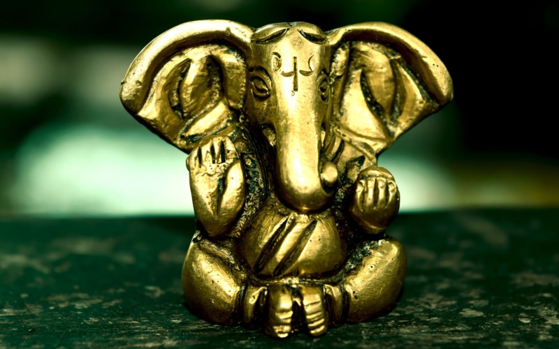 representation, belief, ganeshji, ganesha, craft, sculpture, 1080P, creativity, human representation, close-up, God, focus on foreground, colored, single object