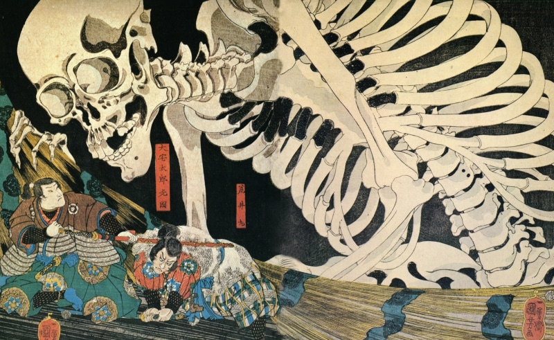 Japanese, architecture, mural, representation, Drawings, female likeness, craft, spirituality, two, art and craft, religion, art, built structure, human representation