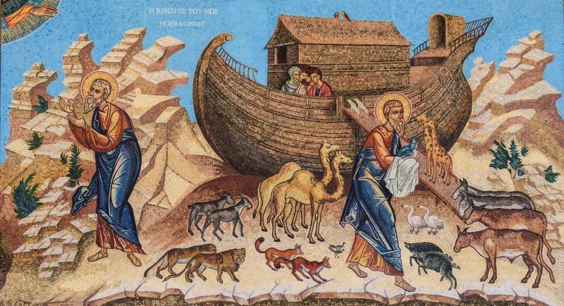 episkopeio, day, noah, indoors, travel destinations, art and craft, mammal, brown, christianity, russian church, human representation, no people, tamassos bishop