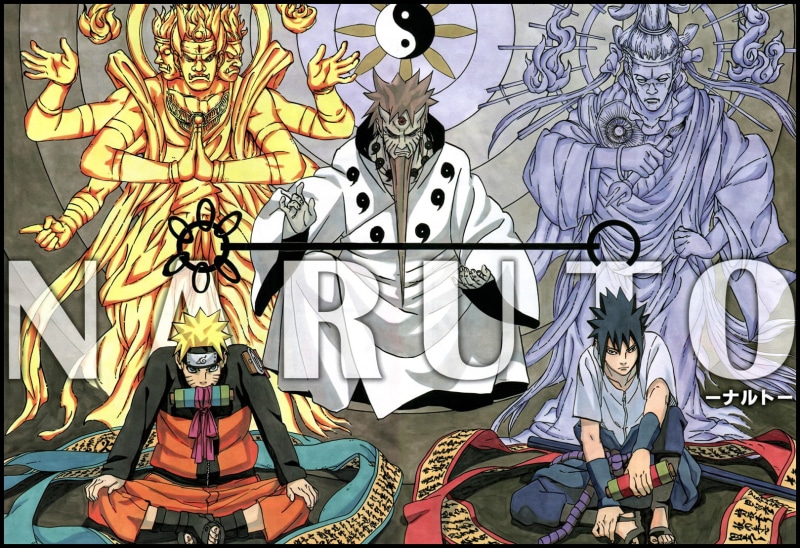 female likeness, artwork, mural, wall - building feature, Masashi Kishimoto, male likeness, representation, close-up, Uzumaki Naruto, art and craft, human representation