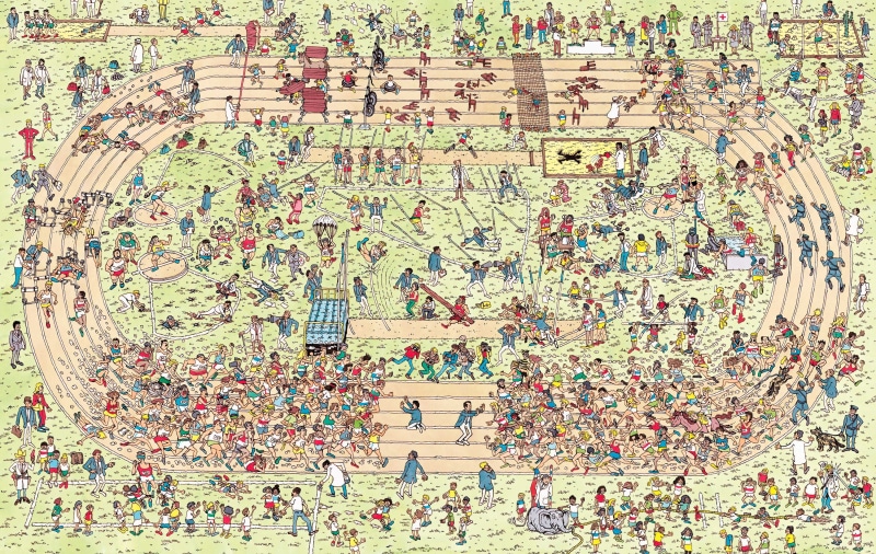 travel, architecture, built structure, enjoyment, tourism, day, crowd, 2K, backgrounds, high angle view, travel destinations, Wheres Wally, large group of people