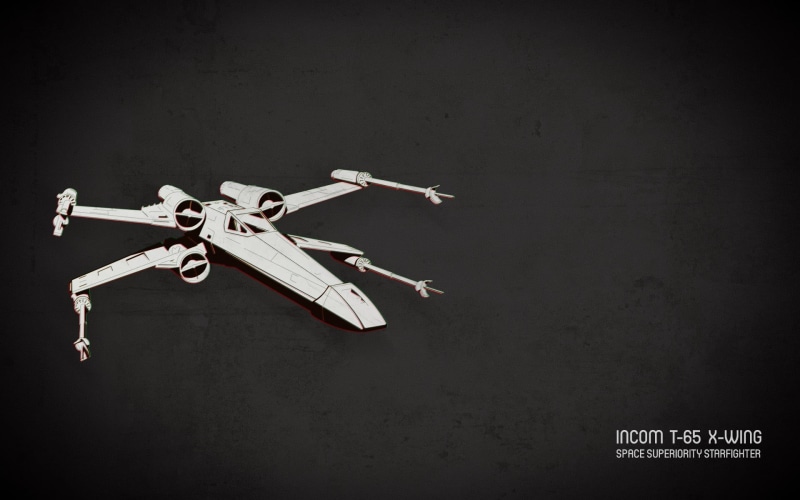 1080P, single object, studio shot, art and craft, X-wing, equipment, music, black color, wing, copy space, spaceship, fighter, illustration, Star Wars
