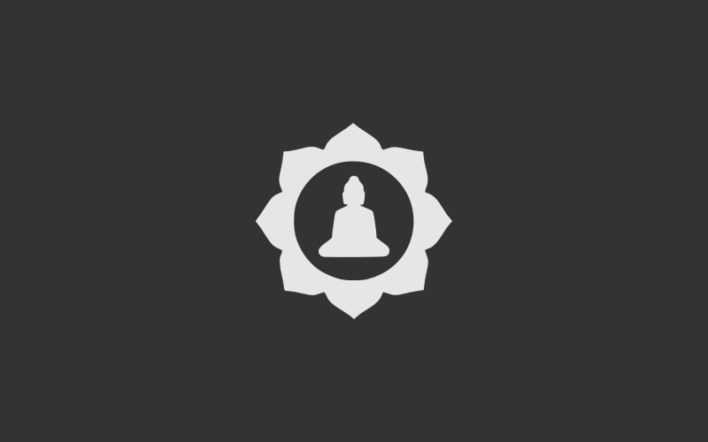 meditation, 1080P, silhouette, lighting equipment, copy space, clip, gray, indoors, no people, Buddhism, illuminated, human representation, buddha, white