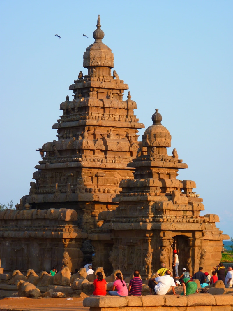 front, people, real people, crowd, Stone, spirituality, tourism, belief, mamallapuram, sea shore temple, mahabalipuram, architecture, men, sky, group, Shore Temple