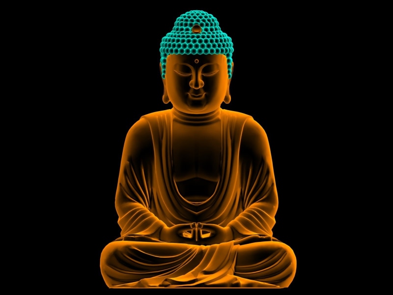 creativity, design, God, cut out, Lord Buddha, gold colored, indoors, sculpture, 720P, copy space, male likeness, no people, brown, studio shot, black background