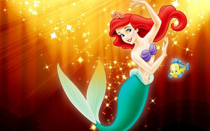 fairytale, ariel, cartoon, mermaid, little, 1080P