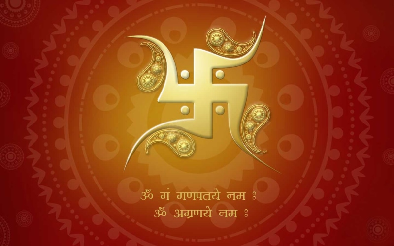 720P, machinery, sanskrit, indoors, backgrounds, shape, gold colored, pattern, creativity, geometric shape, number, Religious, swastika, art and craft