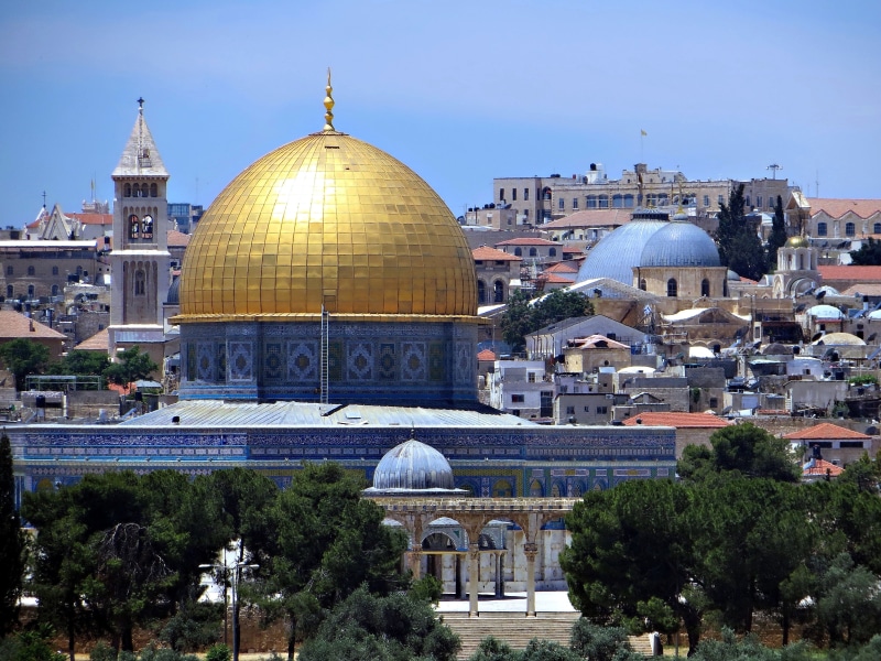 famous Place, closeup, place of worship, Dome, 4K, sky, Gold, Holy, outdoors, palestine, religious, building exterior, built Structure, cupola, Jerusalem