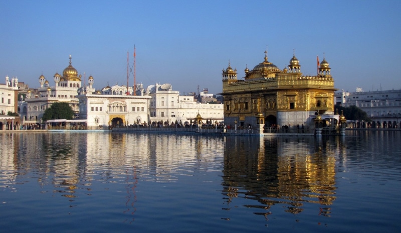 built structure, government, reflection, building exterior, Golden Temple, Sikh, no people, religion, nature, Harmandir Sahib, clear sky, travel, city