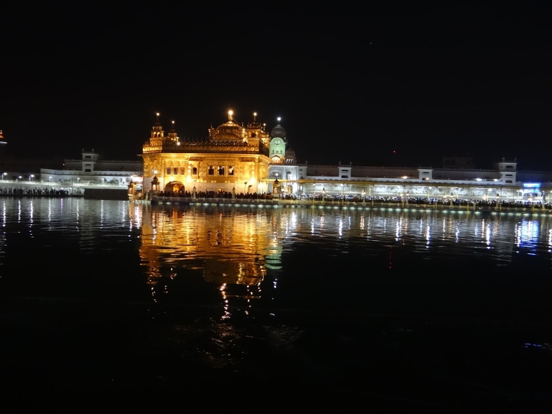water, castle, built structure, religious, gurdwara, no people, belief, sikh, travel destinations, reflection, travel, golden temple, punjab, place of worship