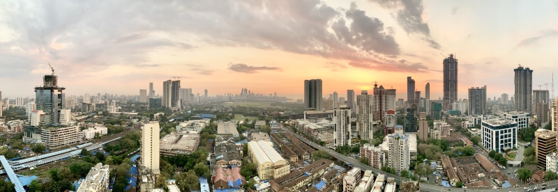 sunset, evening, sky, built structure, building exterior, architecture, landscape, outdoors, urban skyline, dusk, office building exterior, no people, panoramic