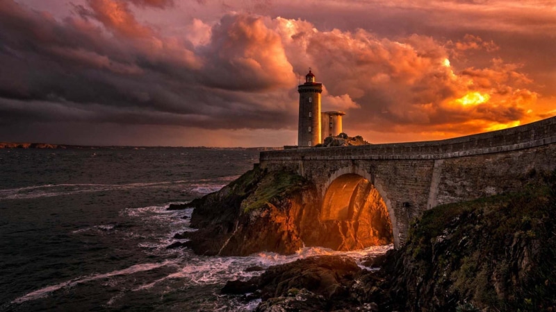 medieval, historical, ocean, defensive structure, palace, ancient, building, church, history, lighthouse, 1080P, stone, coast, house, beacon, tourism