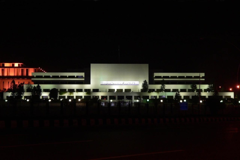 national, stage, architecture, Pakistan, Islamabad, city, assembly, night, no people, National Assembly, building exterior, nature, dark, nightlife, city life