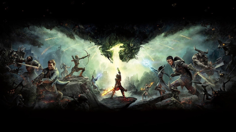  water, lifestyles, Dragon Age Inquisition, group of people, outdoors, 1080P, sea, Dragon Age, people, celebration, man, sword, arts culture and entertainment