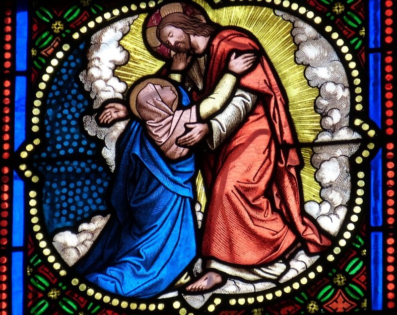 spirituality, church window, religion, belief, building, jesus, representation, indoors, human representation, male likeness, christ, stained, christian