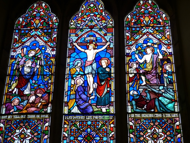 4K, christianity, mourning, bible, building, architecture, jesus, art, church, glass, ornate, crucifixion, art and craft, stained Glass, suffering, death