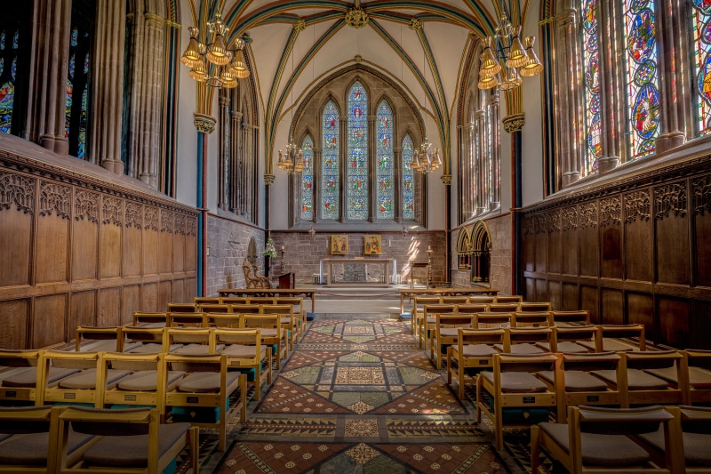 ornate, 4K, pew, religion, lights, bench, places Of Worship, catholicism, tiled floor, old, christianity, cathedral, gothic style, inside, altar, the past