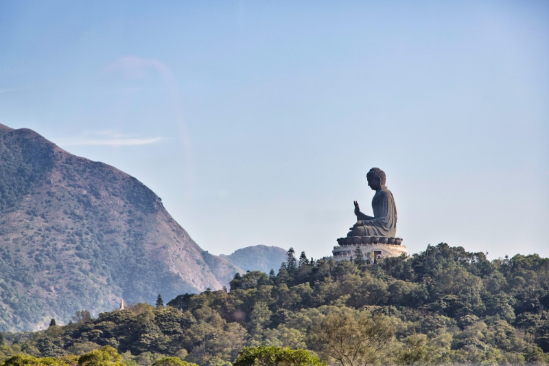 sitting, hongkong, men, leisure activity, people, tranquil scene, tranquility, Buddha statue, hong kong, religion, adults only, rock - object, rock, meditating