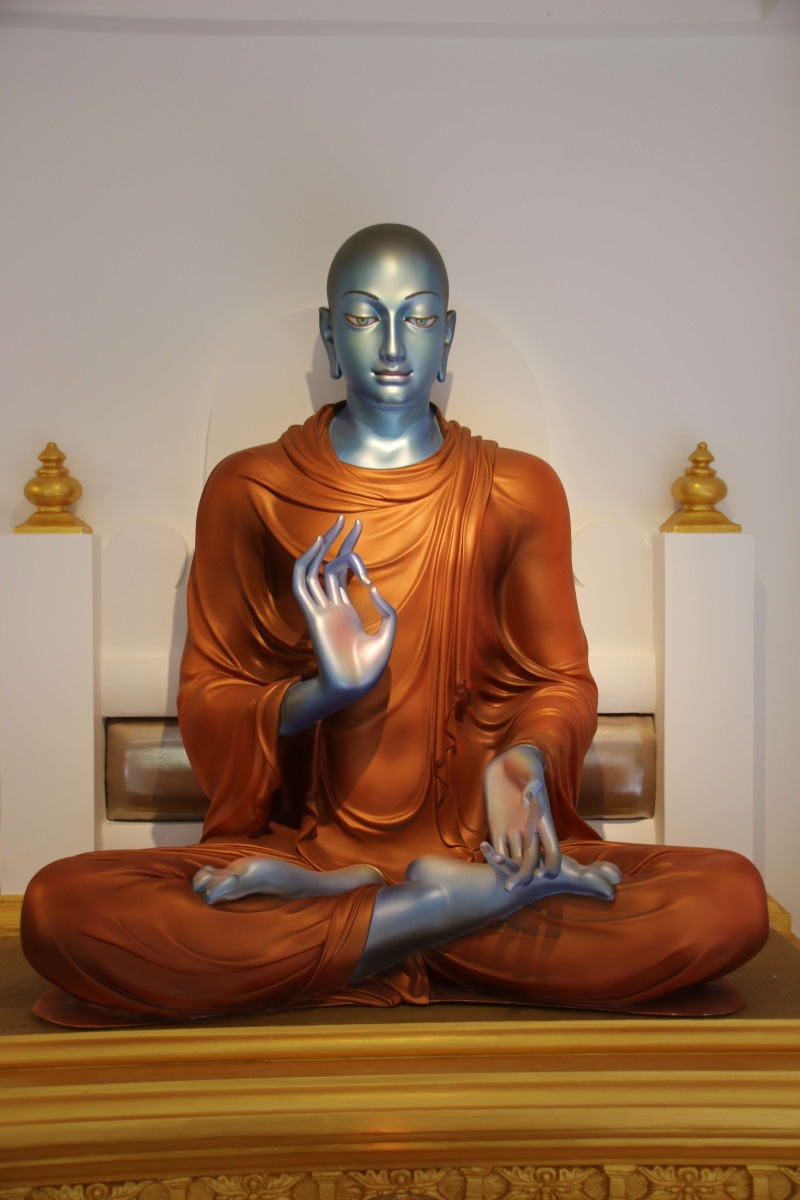 meditation, malabe, travel, front view, culture, religious, tourism, sculpture, obscured face, monk, worship, spirituality, representation, religion, asia