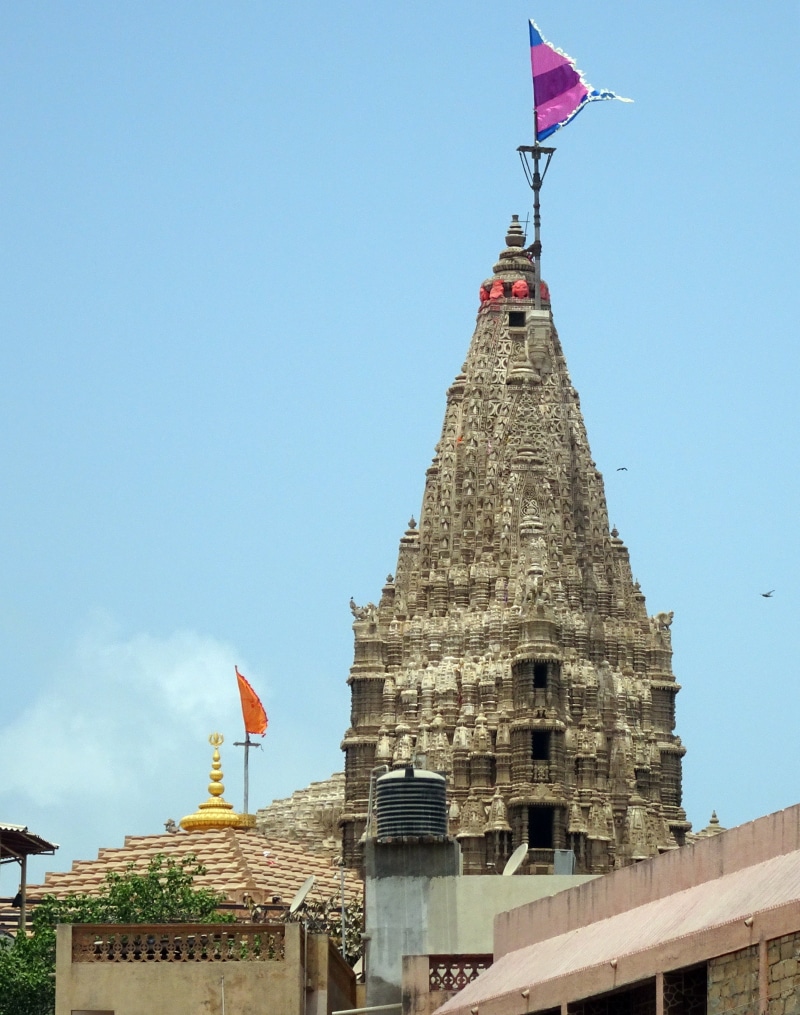 dwarakadheesh, landmark, traditional, pray, no people, deity, indian, hindu temple, religion, patriotism, travel, building, holy, 2K, independence, history