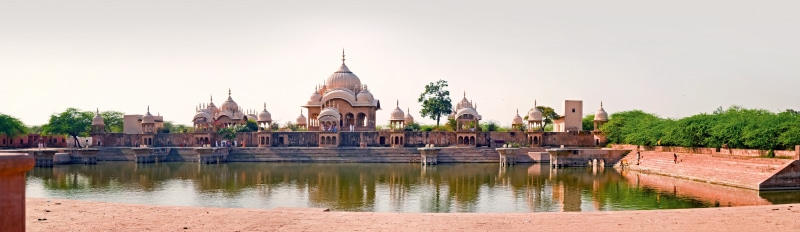 body, tourism, tree, tank, lake, city, water, concrete, asia, buildings, nature, beautiful landscape, old, sky, reflection, spirituality, india, kusum