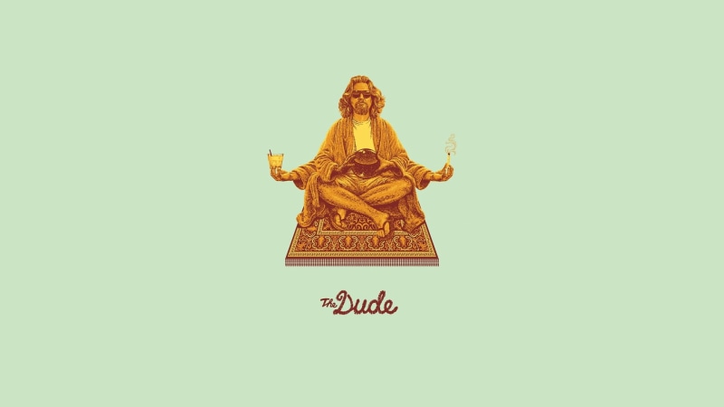 movies, 1080P, minimalism, The Dude, The Big Lebowski