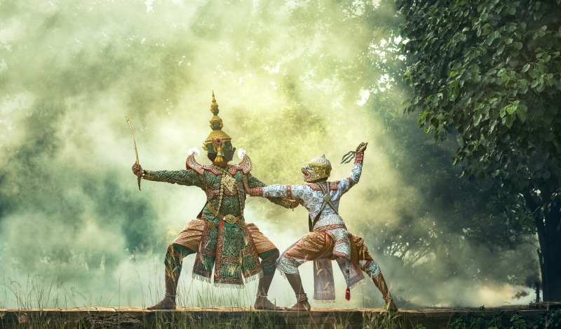 dramatized, ethnic origin, adult, hanuman, wine, entertainment, 5K, people, archery, full length, ramayana, enchanting, happiness, details, india, emotion