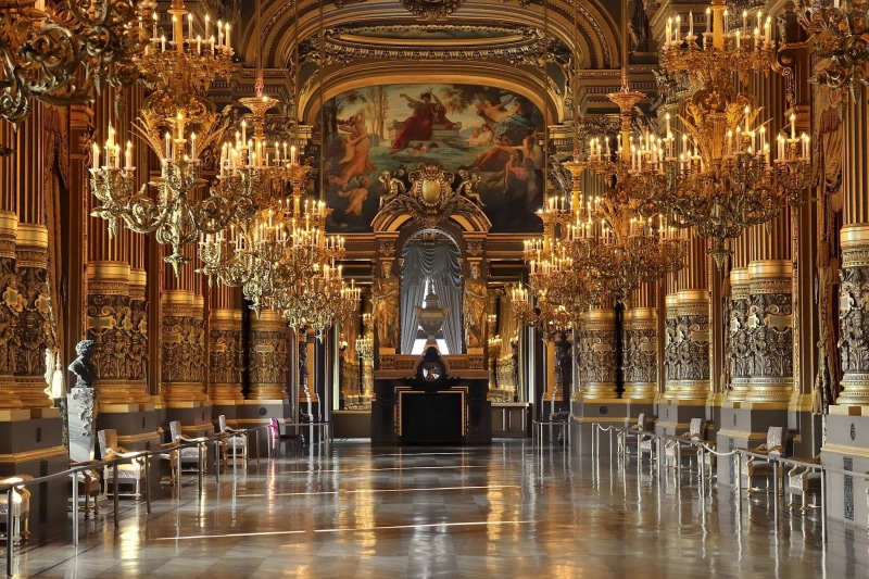 place of worship, Opera Garnier, decoration, buddhism, lot, temple - Building, statue, art and craft, indoors, art, cultures, old, illuminated, uplight