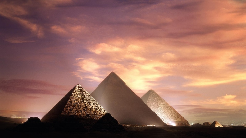 1080P, giza, nature and landscapes, pyramids, sunset, egypt
