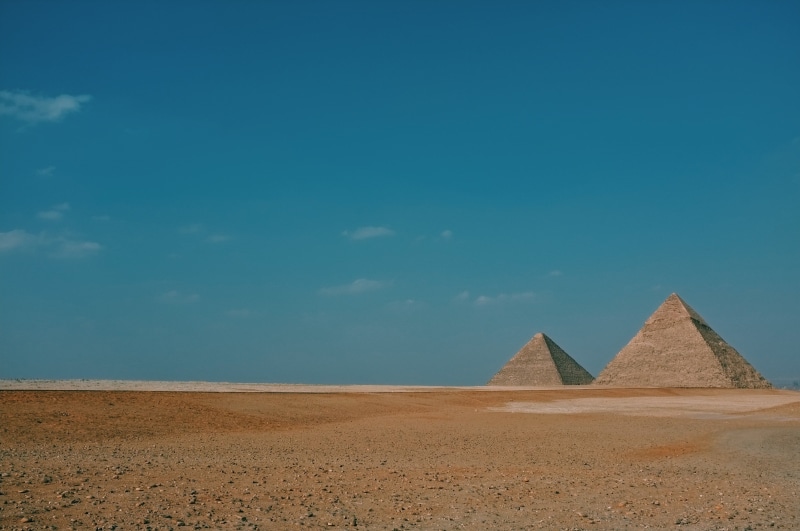 landscape, the Sphinx, architecture, scenics - nature, climate, outdoors, giza, horizon, ancient, built structure, day, history, nature, land, arid climate