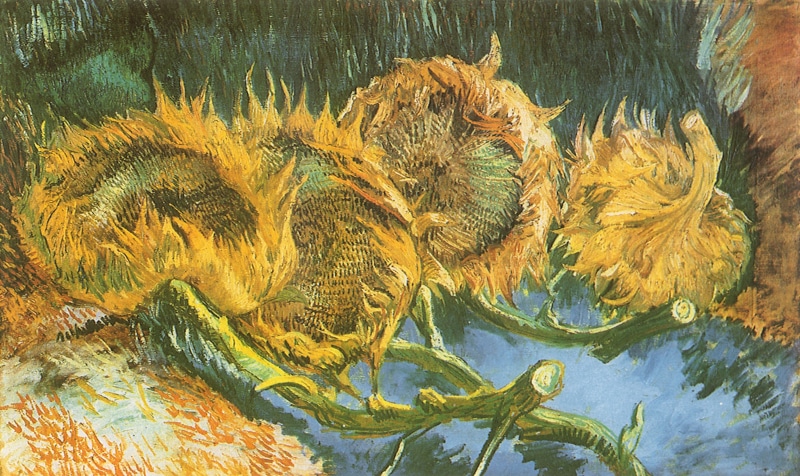 Vincent van Gogh, leaf, green, water, artwork, no people, green color, 2K, animal wildlife, yellow, sunlight, tree, flower, close-up, beauty in nature