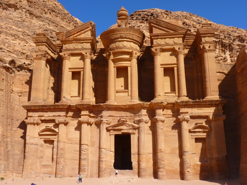 ornate, nature, monastery, archaeology, history, place of worship, travel destinations, built structure, jordan, ancient, stone, sunlight, no people, old ruin