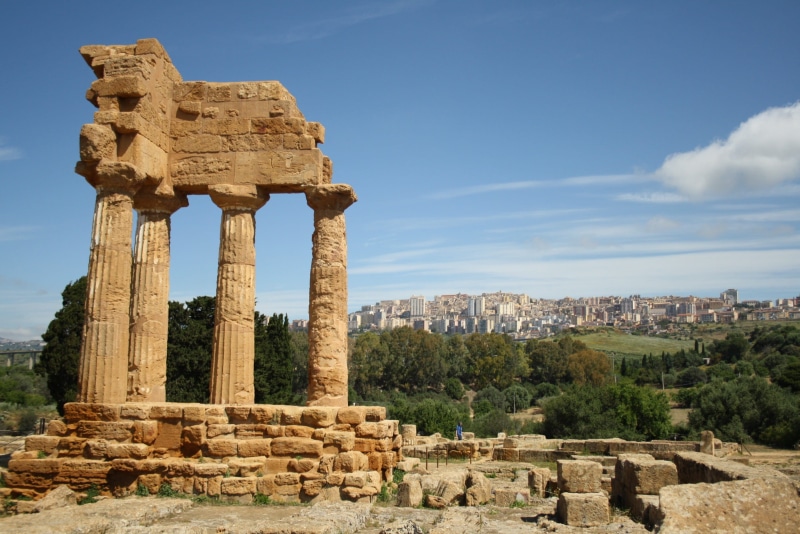 stone Material, outdoors, no people, monument, ancient Civilization, old Ruin, damaged, skies, blue, building exterior, built Structure, nature, day, architectural Column