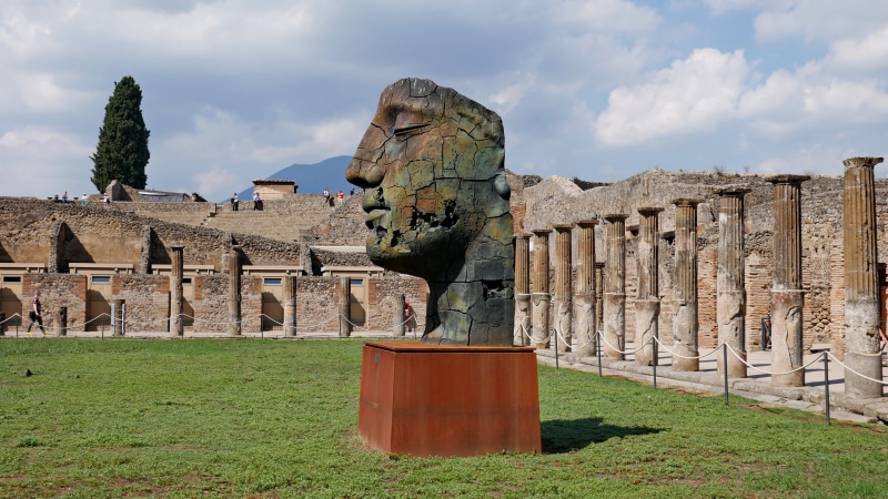 architectural column, novel, famous Place, cloud - sky, Naples, Pompeii, travel, art, old Ruin, italy, ruined, architecture And Buildings, old, landmark