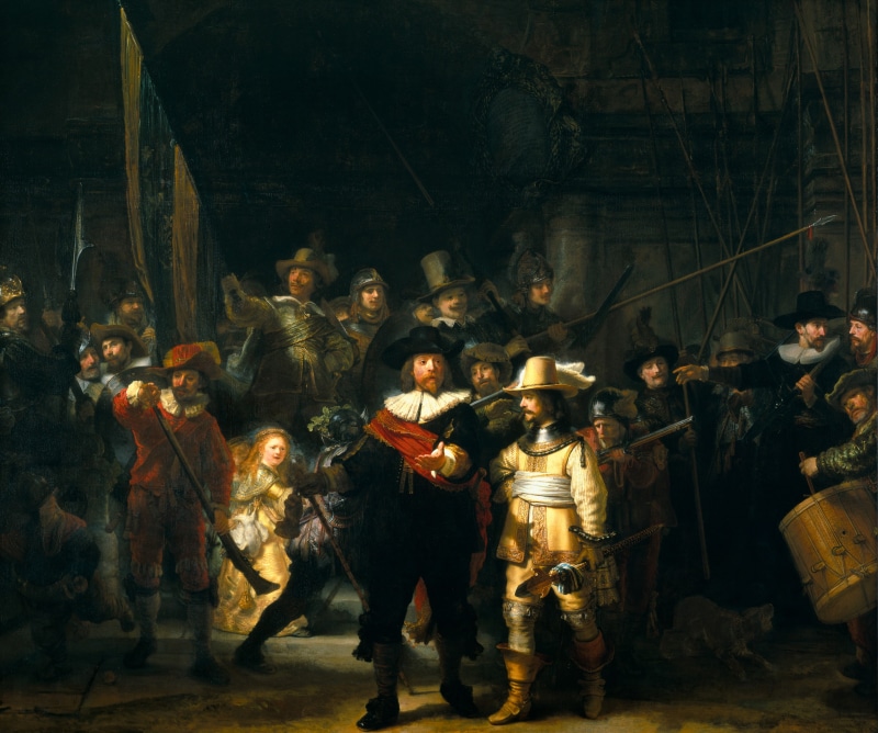 group of people, picture, leisure activity, adult, arts culture and entertainment, woman, art, weapons, men, standing, crowd, the crowd, pandemonium, Rembrandt Harmenszoon van Rijn
