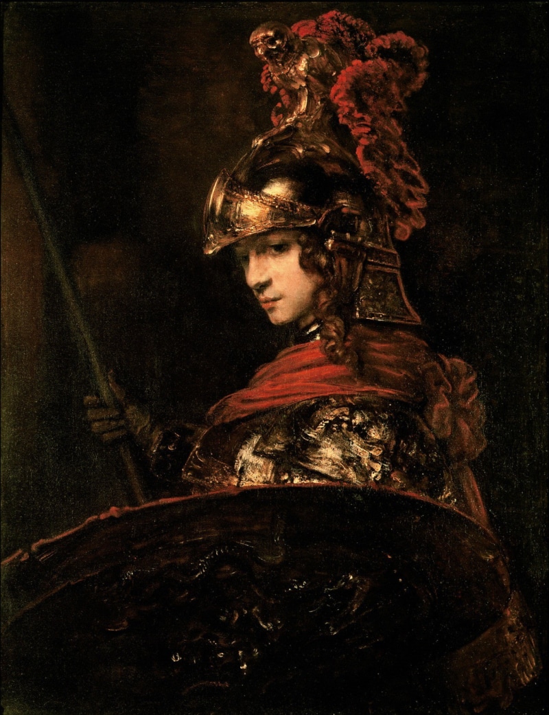 fantasy, indoors, women, one person, beautiful woman, Greek mythology, nature, history, adult, mystery, classic art, 720P, Rembrandt van Rijn, religion