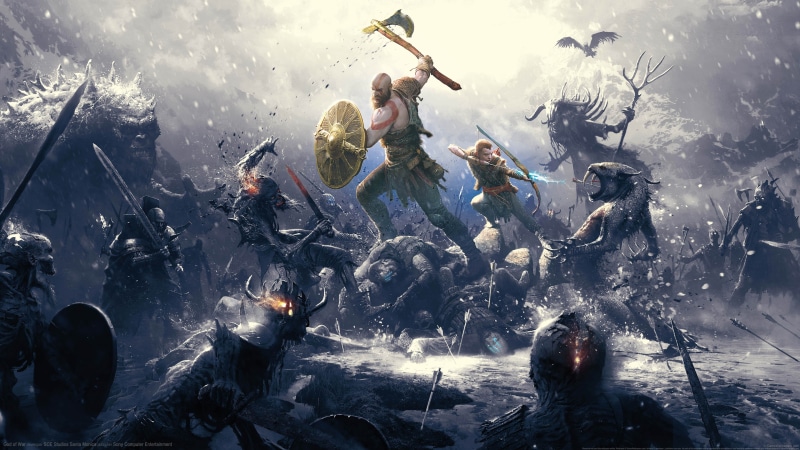 video games, God of War (2018), digital art, Kratos, Video Game Art, God of War, 5K
