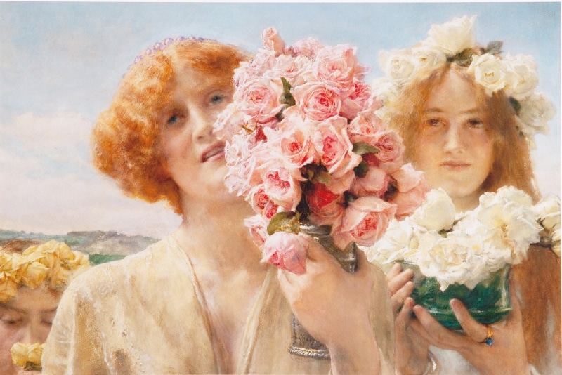 rose, classic art, 1080P, oil painting, Lawrence Alma-Tadema