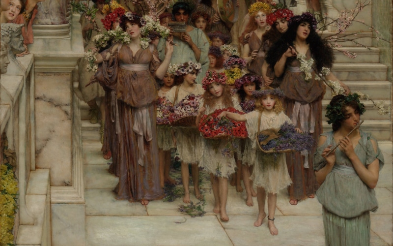 1894, British painter, The Getty Center, Getty Center, Los Angeles, 4K, Lawrence Alma-Tadema, Spring
