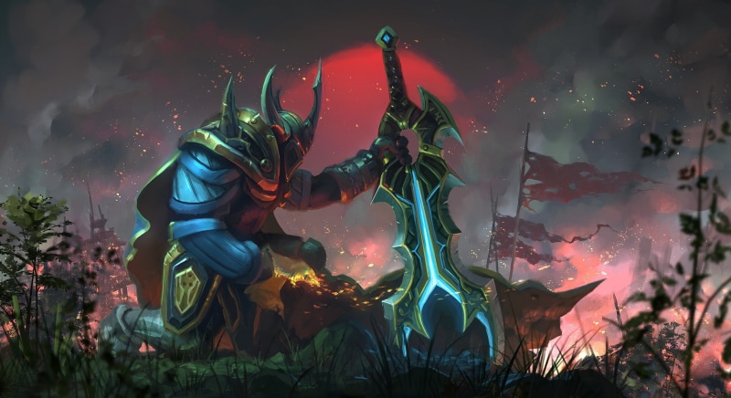 real people, Sven, creativity, Dota 2, male likeness, architecture, nature, Defense of the Ancients, hero, night, arts culture and entertainment, Valve Corporation