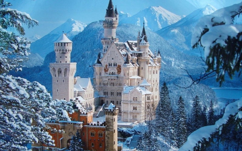 landscape, castle, 1080P, Neuschwanstein Castle