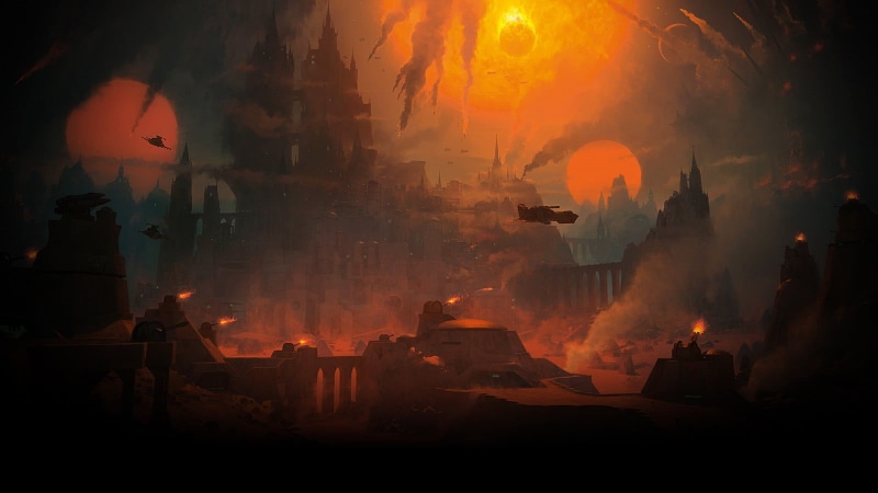 fire, futuristic, heat - temperature, science fiction, architecture, castles, people, built structure, 720P, city, real people, group of people, flame