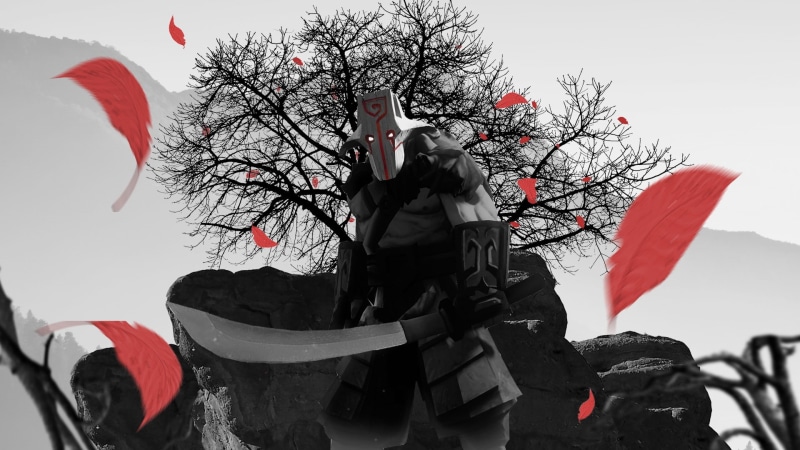 video games, 1080P, mask, samurai, Juggernaut, Steam (software), warrior, Defense of the Ancients, Dota, Dota 2
