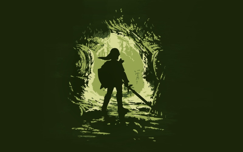 rear view, leisure activity, water, one person, beauty in nature, Link, The Legend of Zelda, legend, men, outdoors, artwork, photo, plant, tree, night