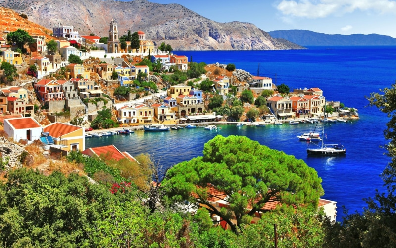 hd, group, mobile, famous, symi, greek, dodecanese, beaches, desktop, beautiful, islands, island, 4K