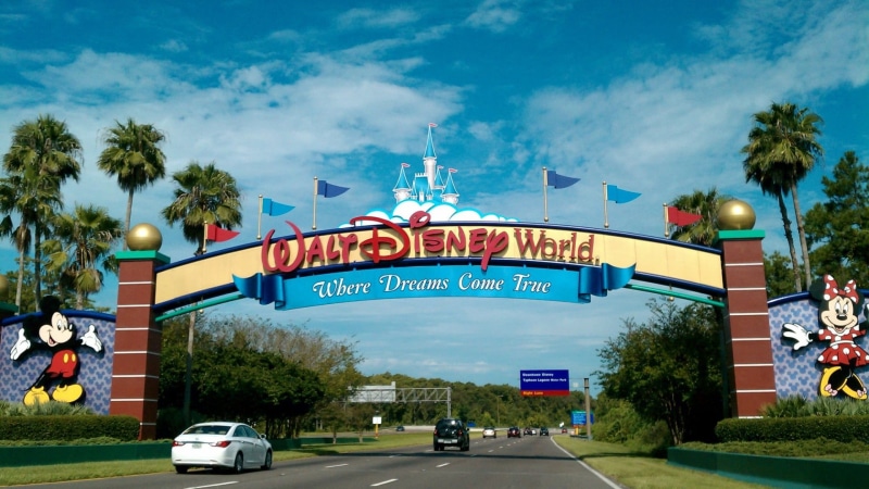 street, disney world, motor vehicle, car, sign, nature, united states, orlando, architecture, plant, no people, walt disney world, amusement park, walt disney world resort
