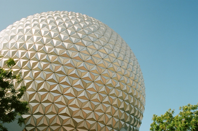 low angle view, pattern, 2K, outdoors, tree, day, walt disney world resort, travel, sky, orlando, clear sky, ball, built structure, disney, nature, spirituality