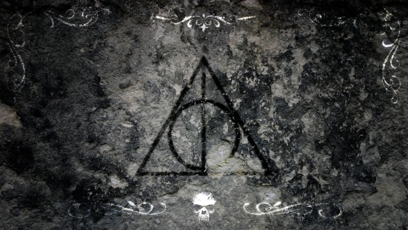 reliques, artwork, Harry Potter, 720P, Harry Potter and the Deathly Hallows, symbols, movies